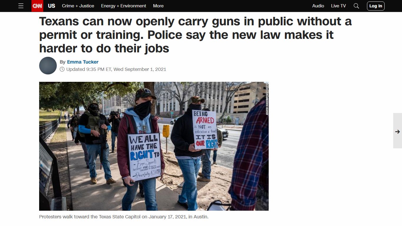 Texans can now openly carry guns in public without a permit or training ...